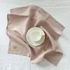 100 Linen Napkin 4pcs Party Table Cloth Dinner Restaurant Home Wedding Fabric Napkins 4545cmSize 240112