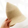 Cappelli a tesa larga Cappello di paglia ghirlanda per donna Estate Mare Spiaggia Sole Moda floreale pieghevole Visiera Panama Berretto piatto per le vacanze