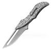 Mini coltello tascabile pieghevole portatile Coltello magico meccanico in acciaio inossidabile Coltello con manico in metallo antiscivolo Coltelli da sopravvivenza all'aperto multiutensile