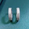 PANSYSEN 100 % 925 Sterling Silber simulierter Diamant Hochzeit Verlobung Creolen für Frauen edlen Schmuck Großhandel 240112