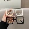 Zonnebril Oversized Minus Bril Voor Vrouwen Mannen Dik Frame Anti Blauwe Stralen Brillen Luxe Clear Computer Bijziendheid Brillen Met dioptrie