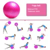 55cm65cm75cm85cm Point Massage Ball Yoga with Pump Hedgehog Fitness Balls Fitball Pilates Balance Training Sport GYM 240112