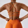 Egzersiz Fitness Spor Sütyen Kadın Seksi Yüksek Highintensity Yoga Bralette Çalışma Spor Salonu Yelek Pamuk İç Çamaşırı Moda Güzellik Geri 240113