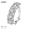 925 Sterling Silver 255 Carat Diamond 5 Pcs Half Row Luxury Ring Trend Fashion Men Ladies Birthday Gift Wedding 240112