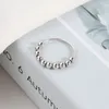 Cluster Rings Evimi Sterling Creativity Silver Turned Beads Ring Personalized Decompression Jewelry Birthday Gift 2024