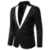 남자 양복 편안한 패션 남성 탑 코트 캐주얼 칼라 일일 복장 재킷 폴리 에스테르 일반 슬림 피트