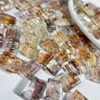 Decoración de chakra curativa Reiki cuadrada de cristal curativo de cuarzo transparente fantasma Natural
