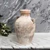 Vasi di vasi di cemento alto 13 pollici con manici, bellissimo bianco di grigio antico