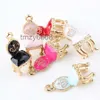 Mini Order 20pcs Gold Tone Oil Drop Royal Chair Pendant Charms Enamel Diy Bracelet Necklace Phone Chain Keyring Floating Charm 7JPH