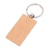 60 шт. пустой прямоугольник деревянный брелок Diy деревянные брелки брелки для ключей можно выгравировать подарки своими руками 240112