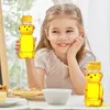 20Pcs Plastic Bear Honey Bottles Jars Clear Honey Containers Dispenser Squeeze Bottle Juice Bottle with Leak Proof Flip-Top Caps 240113