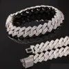 Catena Nuovo Arrivo Bracciale a Maglia Cubana Personalizzato Oro Bling Diamanti da Uomo Ghiacciato Cubic Zirconia Curb Polsino Cz Catene di Pietra Rap Dhu2O