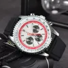 147 Nuovo orologio con movimento al quarzo di design per uomo Orologio con cinturino in caucciù di lusso di alta qualità Cronografo multifunzionale Legge sul vetro resistente ai graffi