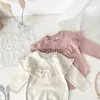 rompers new antumn Baby Bodysuit infant لطيف متماسكة قطعة واحدة فتيات صغيرات Outwear H240508