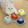 Mewoofun Dog Knapp Record Talking Pet Communication Vocal Training Interactive Toy Bell Ringer With Pad and Sticker Easy to Use 240113