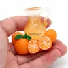 Aimants pour réfrigérateur verre imitation bouteille de jus d'orange bâton de réfrigérateur décoration de cuisine 3d fruit orange collection mignonne réfrigérateur magnetvaiduryd