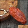 Articles de nouveauté Simation Food Porte-clés PVC Faux Trotteur de porc braisé Pendentif de poulet rôti Artificiel Aliments créatifs Porte-clés Drop Del Dh8Zi