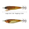 1 Set Esca da pesca Luminoso Calamari Jig Gancio Gamberetti in legno Artificiale Egi Esche Polpo Seppie Esca dura Pesce di mare Articoli con scatola 240113