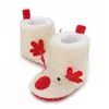 Boots Christmas Born Baby Fleece Booties Slippers Soft Anti-Slip First Walkers Deer Winter Warm Thicken Crib Shoes Snow