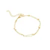 Link Bracelets 2024 Trend Retro Gold Double-layer Bracelet For Women Korean Fashion Jewelry Wedding Party Girl Accessories On Hand