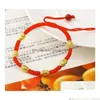 Beaded Vacuum Plating 24K Gold Charm Bracelet Bear Brand Rope Eight Colour Stainless Steel Never Fade High Quality Fashion Jewelry Dr Dh2Yx