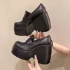 Kleid Schuhe Keil Für Frauen 2024 Frühling Schwarz Matte frauen Pumpen Höhe-zunehmende Dicken sohlen Damen Loafer zapatos De Mujer
