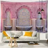 Golden Hall Marockan Landscape Art Tapestry Psychedelic Scene Decoration Hippie Bohemian Tapestry Room Bedroom Wall Filt 240113