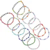 Bracelets de charme 12 pcs bracelet lumineux perles pour lettres fille bijoux perlés petit acrylique lueur l'enfant de couleur foncée