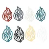 Charms 10 PCs Iron Based Alloy Filigree Stamping Pendants Flame Fire Painted For Necklace Earrings Diy Making 5cm X 2.9cm