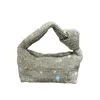 Handle Rhinestones Evening bag silver Crystal Top Handle Bags for Women Purses and Handbags Luxury Designer banquet bag 240112