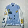 Luxusjacke für Männer, Baseball-Uniform, Marken-Hoodie, Designer für Frauen, Hoodies, Herbst-Kapuzenpullover, Mann-Stickerei, Mantel, Cartoon-Stickerei, MLB-Jacken, 13. Januar