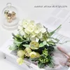 Kwiaty dekoracyjne sztuczny kwiat fałszywy jedwabny jedwabny hortensja butquet wazony do dekoracji domowej dekoracje ślubne