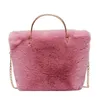 Tote Winter Women Bag Faux Fur Ramerz Messenger Metal Hafring Large Poad Ladies Multicolor torebka 220923