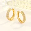 Véritable 18 or jaune 1 s diamant boucle d'oreille femmes Fine Aros Mujer Oreja 18 K Orecchini pierres précieuses boucles d'oreilles pour femmes 240112