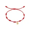 Pulseras con dijes 12 Pulseras del zodiaco Cuerdas trenzadas 7 Nudos Encanto de moneda para mujeres Hombres Lucky Cumpleaños Regalo Joyería Drop Entrega Joyería Dhxl2