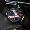 2024 Men's Luxury Quartz Watch Fashion Leisure V-word Multi functional Calendar Waterproof Belt Watches law