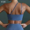 Sexy Diagonale Schouderband Fitness Yoga Beha Dame Effen Kleur Sport Top Verstelbare Sportkleding Voor Vrouwen Gym Ondergoed 240113