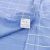 Men Oxford Fashion 100% Cotton Long Sleeve Casual Slim Solid Color Plaid Print Stripe Formal Dress Shirt Plus Size 240112