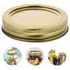 Storage Bottles Large Mouth Mason Jar Lids Practical Covers With Rings Sturdy Canning For Home Wide Convenient Reusable