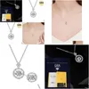 Moissanite Necklace Womens Round Beating Heart 925 Sier Light Luxury Clavicle Gift For Drop Delivery Dhzak
