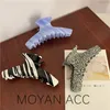 Hair Clips Vintage Acetate Striped Zebra Print Clip For Women Geometric Boho Jewelry Fashion Punk Gift