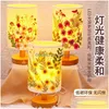 Produtos de estilo chinês ano novo artesanal flor seca candeeiro de mesa diy material pacote lanterna pressão nightlight crianças ornamentos. Dhpvk