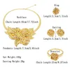 Italian Jewelry Sets For Women Plating Real Gold Fashion Necklace Earrings Luxury Wedding Valentine's Day Gift 240112