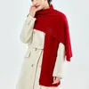 100% laine tricotée longue Shalw pour les femmes hiver doux chaud cachemire comme Pashmina Bandana foulards enveloppes solide corée mode Hijabs 240112
