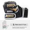 Wosweir Pu Yarım Parmak MMA Eldivenler Erkekler İçin Kicki Boks Karate Muay Thai Guantes de Boxeo Ücretsiz Dövüş Sanda Eğitim Ekipmanları 240112