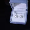 Boucles d'oreilles à grosses particules, perle d'eau douce naturelle, crochet d'oreille 10-11mm, pain cuit à la vapeur rond, argent Sterling S925