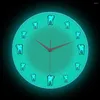 Wall Clocks Clock Clinic Decor Timepieces Dental Sign Printing Art Oral Quiet Sweep Round Watch Dentist Gift