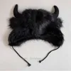 Funny Bull Head Plush Hat Women's Winter Warmth Ear Protection Windproof and Cold Proof Cycling Bull Demon King Hat Halloween 247 18