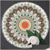 Bath Towel Bohemian Mandala Beach Towel Tapestry Throw Large Round Picnic Blanket Mat Pool Decoration Yoga Drop Delivery Home Garden H Dhme1