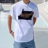 メンズデザイナーTシャツ1V半袖Tシャツカジュアルポロシャツ飛行機バッグプリントスウェットシャツ男性